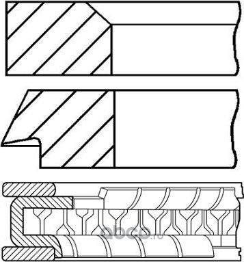 08-424800-30_кольца поршневые! d77x1.2x1.2x2 STD (1)/ Hyundai Solaris/KIA Rio G4 (Goetze). Артикул 0842480030