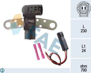 Датчик положения коленвала FAE для Renault Espace III 1999-2002. Артикул 79319