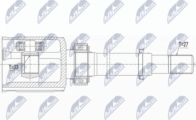 Шрус внутренний (граната) NTY передний правый для Nissan X-Trail T32 2014-2026. Артикул NPW-NS-081