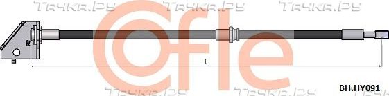 Тормозной шланг Cofle передний левый для Hyundai Tucson I 2004-2010. Артикул 92.BH.HY091