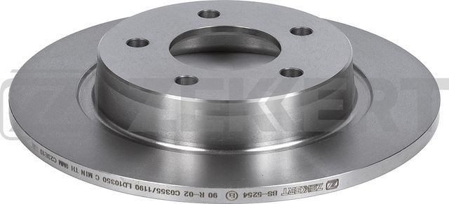 Тормозной диск Zekkert задний для Mazda 3 II (BL) 2008-2014. Артикул BS-5254