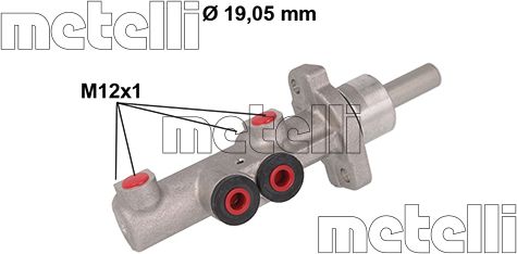 Тормозной цилиндр главный Metelli для Volkswagen Fox I 2005-2011. Артикул 05-0882