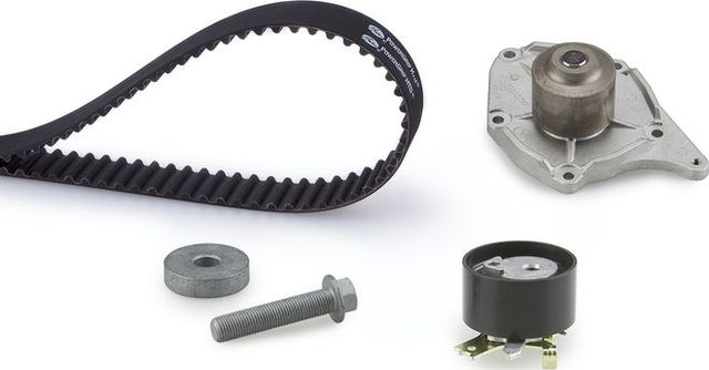 Помпа (водяной насос) с комплектом ремня ГРМ Gates PowerGrip® для Suzuki Jimny III 2003-2019. Артикул KP25578XS-3
