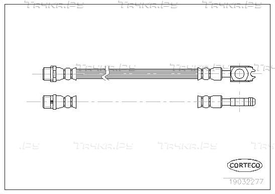 Тормозной шланг Corteco задний для Volkswagen Passat B5 1996-2005. Артикул 19032277