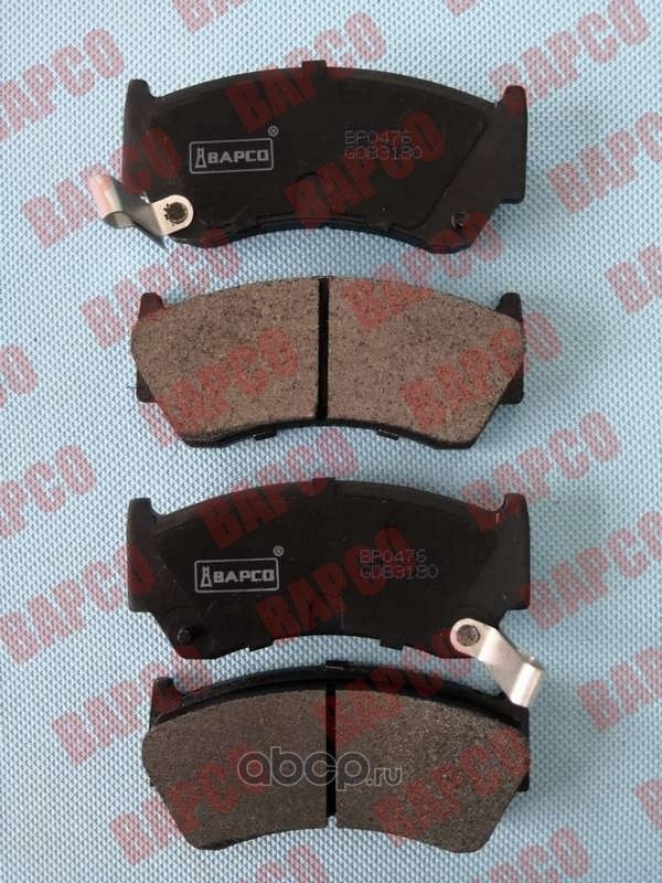Колодки тормозные дисковые пер. NISSAN ALMERA I (N15) 95-00 (Bapco) Bapco. Артикул BP0476