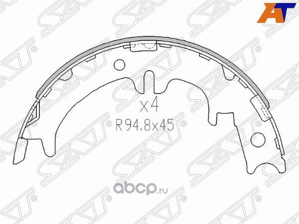 Колодки ручника TOYOTA HARRIER,KLUGER,NOAH,VOXY 03 (SAT). Артикул ST4654050010