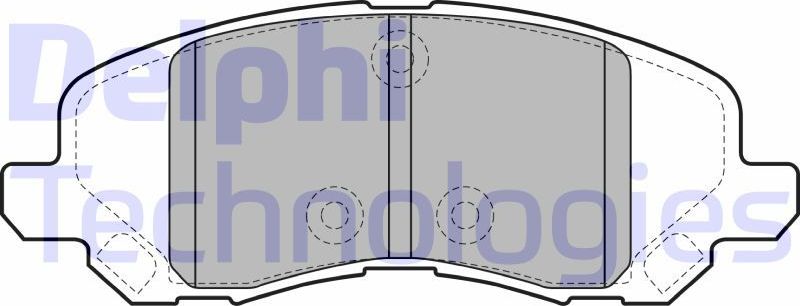 Тормозные колодки Delphi (Low-Metallic). Артикул LP2038