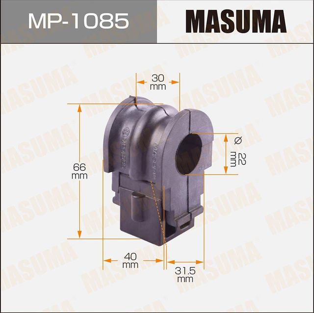 Втулки стабилизатора Masuma передние для Nissan Note I 2006-2012. Артикул MP-1085