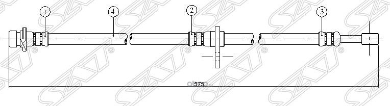 Шланг тормозной передний Таиланд HONDA CIVIC 01- (SAT). Артикул ST01465S5AJ02