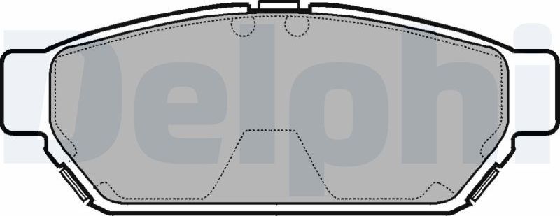 Тормозные колодки Delphi (Low-Metallic) задние для Mitsubishi Colt IV (CA0) 1992-1996. Артикул LP968
