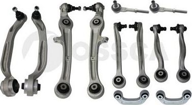Комплект рычагов передней подвески (8рычагов, +тяги стаб х2шт., +рул.наконечники х2шт.)  AUDI A-6 05~11 OSSCA. Артикул 09416