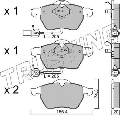Тормозные колодки Trusting. Артикул 323.0