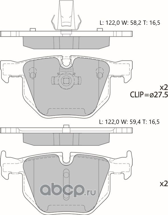 Колодки тормозные дисковые Avantech (противоскрипная пластина в компл.). Артикул AV210