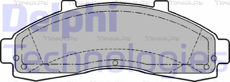 Тормозные колодки Delphi (Low-Metallic). Артикул LP1625