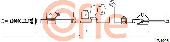 Трос ручника (тросик ручного тормоза) Cofle. Артикул 92.17.1096