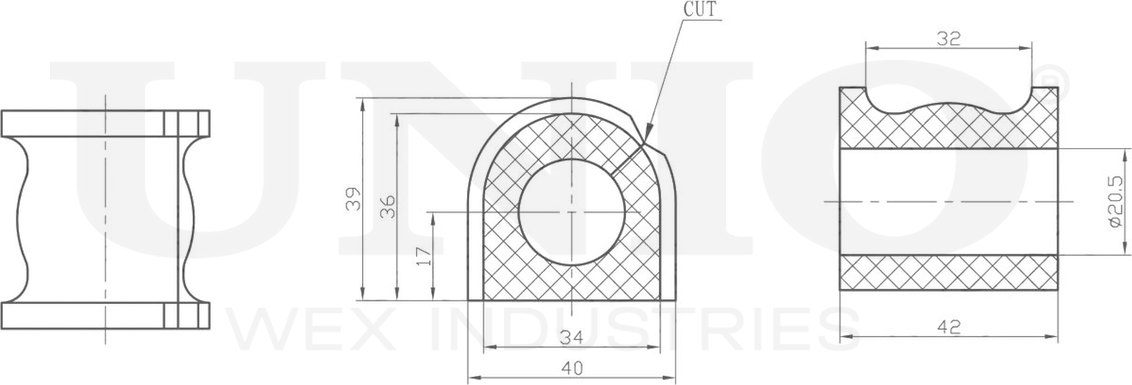 Втулка стабилизатора (Unio). Артикул RMP-10111