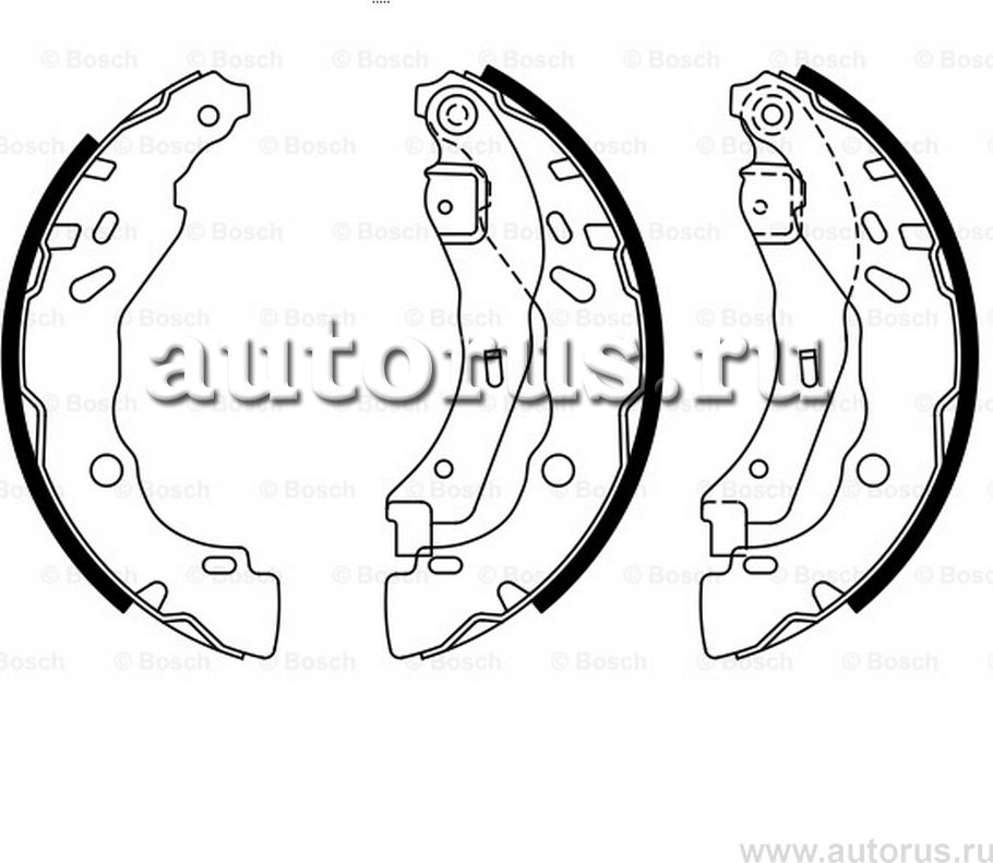 Колодки торм.бараб.[200х39] (Bosch). Артикул 0986487940