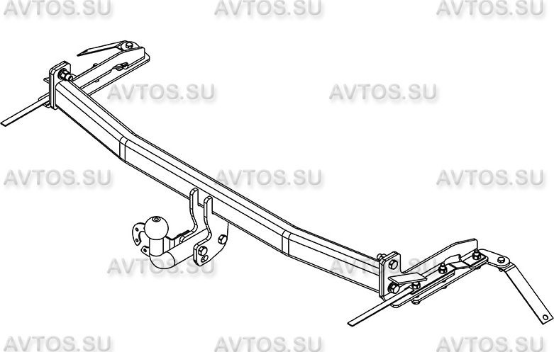 Фаркоп AvtoS для Toyota Corolla седан 2002-2007. Артикул TY 33