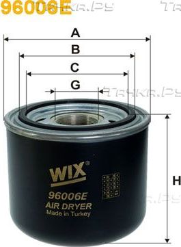 Патрон осушителя воздуха пневмосистемы WIX Filters. Артикул 96006E