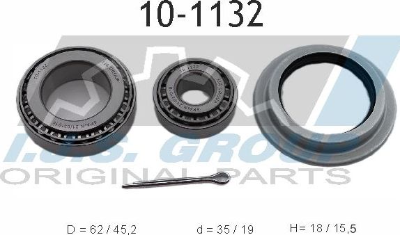 Ступичный подшипник (комплект) IJS Group. Артикул 10-1132