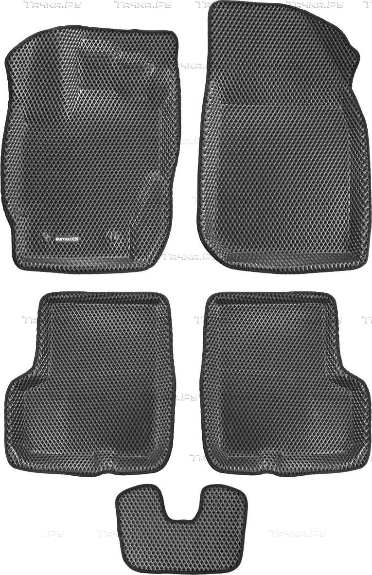 Коврики Euromat 3D EVA для салона Nissan Terrano III 2015-2026 СЕРЫЕ. Артикул EM3DEVA-004209G