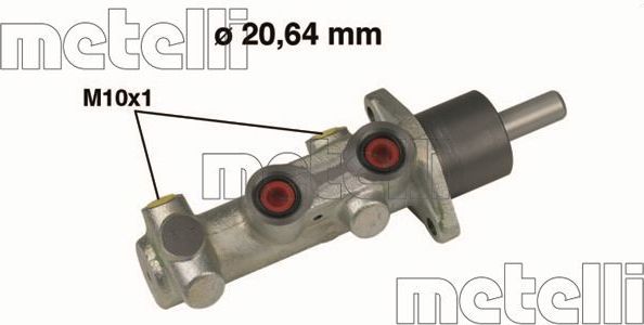 Тормозной цилиндр главный Metelli (Чугун) для Fiat Panda II 2003-2012. Артикул 05-0523