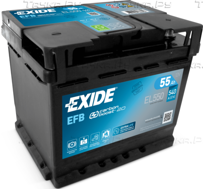 Аккумулятор Exide EFB для BMW 3 II (E30) 1987-1994. Артикул EL550