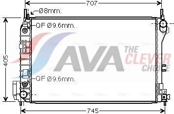 Радиатор охлаждения двигателя AVA ** CLEVER FIT **. Артикул SBA2059