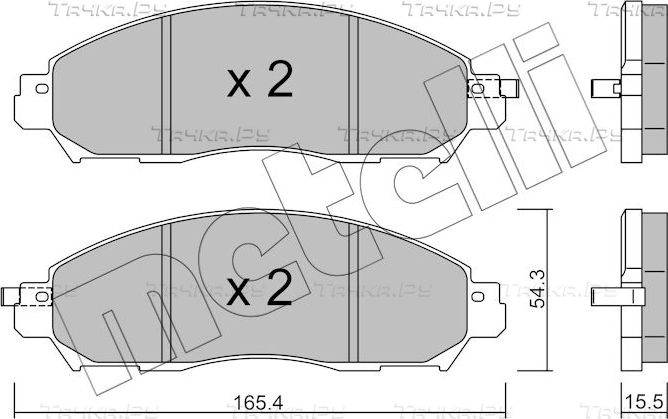Тормозные колодки Metelli передние для Nissan Leaf II (ZE1) 2019-2026. Артикул 22-1081-1