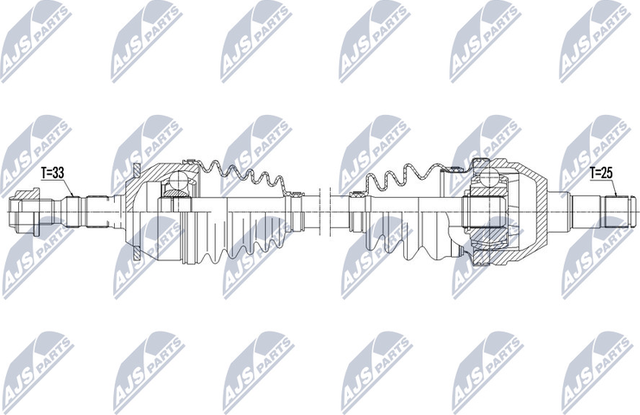 Полуось (привод в сборе, приводной вал) NTY передняя левая для Opel Astra J 2009-2017. Артикул NPW-PL-069