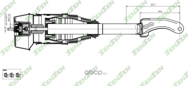 Амортизатор с пневмобаллоном передний правый MB GL-Class (W166) 2012- Without AD (Sensen). Артикул SAR082