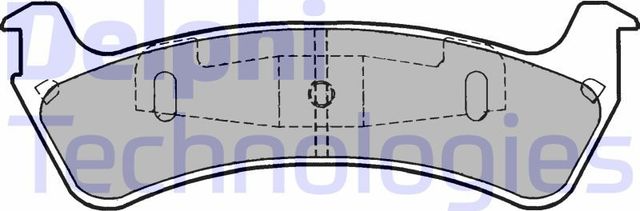 Тормозные колодки Delphi (Low-Metallic) задние для Ford Explorer II 1995-2002. Артикул LP1635