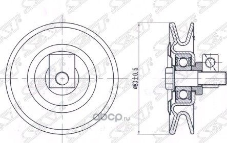 РОЛИК НАТЯЖИТЕЛЯ КОНДИЦИОНЕРА MMC PAJERO 2,52,83 (SAT). Артикул STMB918552