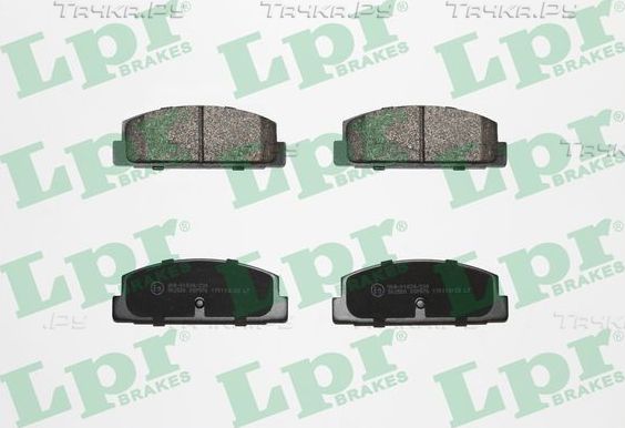 Тормозные колодки LPR для Mazda RX-7 I (SA) 1981-1986. Артикул 05P876
