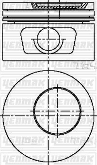 Поршень Yenmak для Opel Vectra A 1988-1990. Артикул 31-03804-100