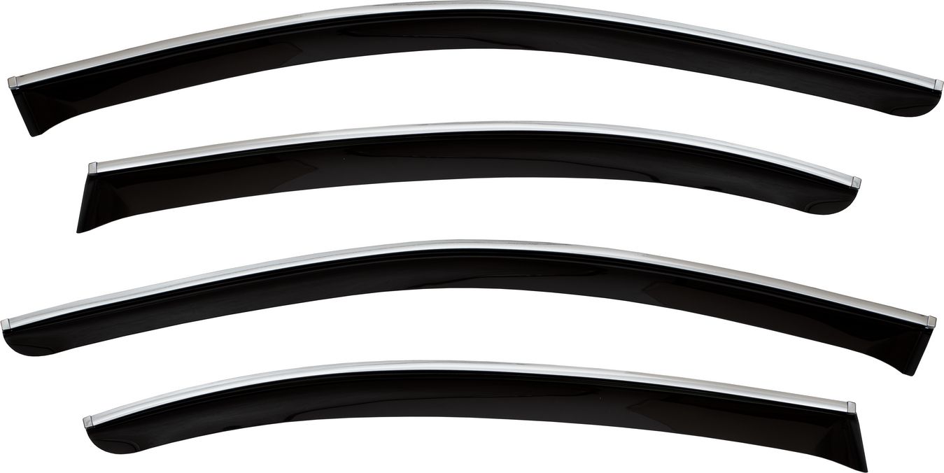 Дефлекторы Chromex для окон (c хром. молдингом) для Skoda Octavia IV 2019-2026 лифтбек. Артикул CHROMEX.63044