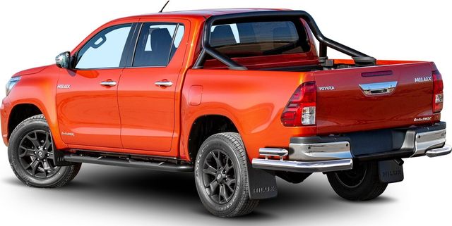 Защита Rival заднего бампера d76+d57 уголки для Toyota Hilux VIII рестайлинг (Exclusive) 2018-2020. Артикул R.5722.006