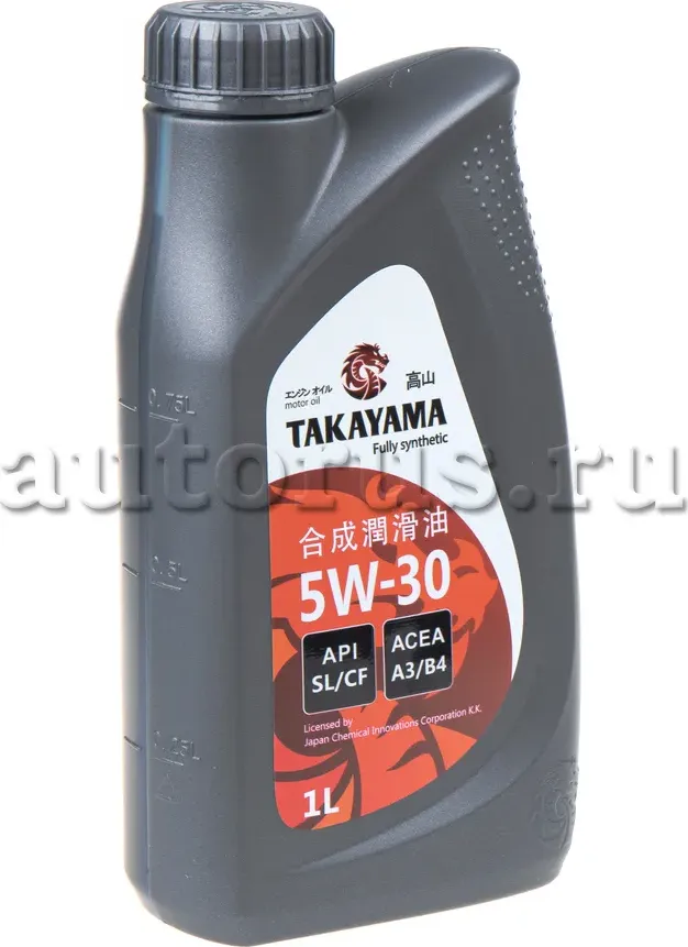 TAKAYAMA SAE 5w30 API SL /CF 1л пластик масло моторное синтетическое Takayama. Артикул 605529