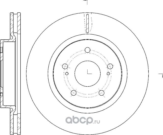 Диск тормозной вентилируемый (G-Brake). Артикул GR20488