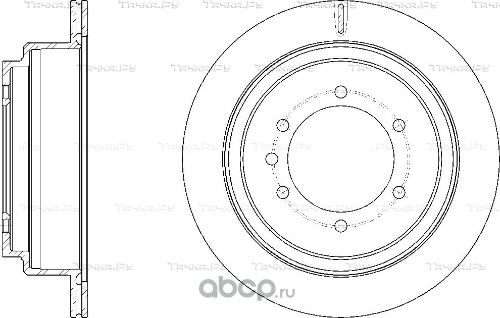 Диск тормозной вентилируемый (G-Brake). Артикул GR21003