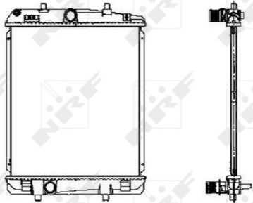 Радиатор охлаждения двигателя NRF (алюминий). Артикул 53460