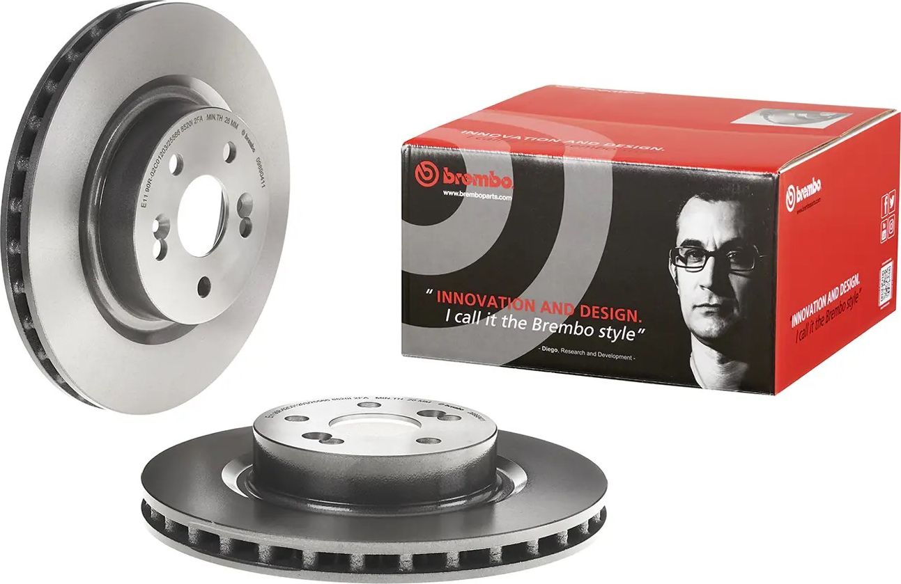 Тормозной диск Brembo PRIME LINE - UV Coated. Артикул 09.8904.11
