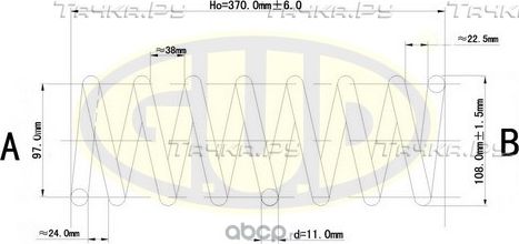 Пружина подвески G.U.D.. Артикул GCS227586