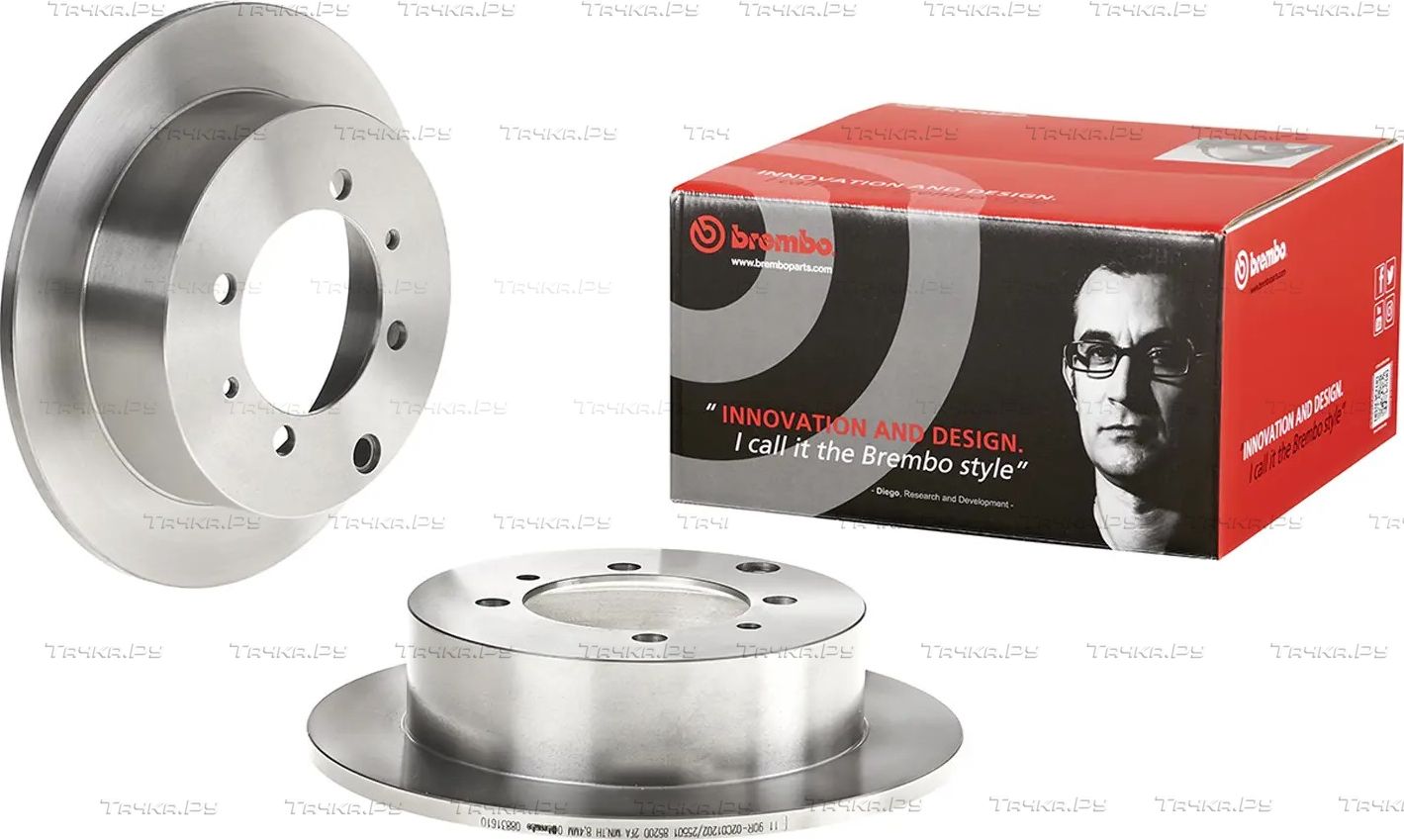 Тормозной диск Brembo PRIME LINE задний для Mitsubishi Galant VIII 1996-2004. Артикул 08.8316.10