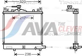 Радиатор охлаждения двигателя AVA ** CLEVER FIT **. Артикул SZA2057