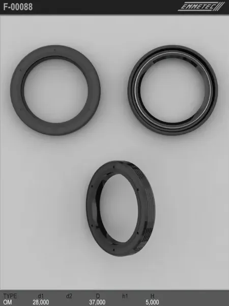 Сальник рулевой рейки 28 37 5 (Emmetec). Артикул F00088