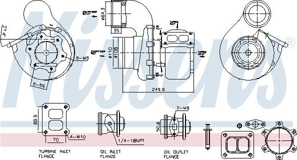 Турбина (турбокомпрессор) Nissens ** FACTORY NEW **. Артикул 93618