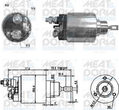 Втягивающее реле стартера Meat & Doria для IVECO Daily IV 2006-2011. Артикул 46130
