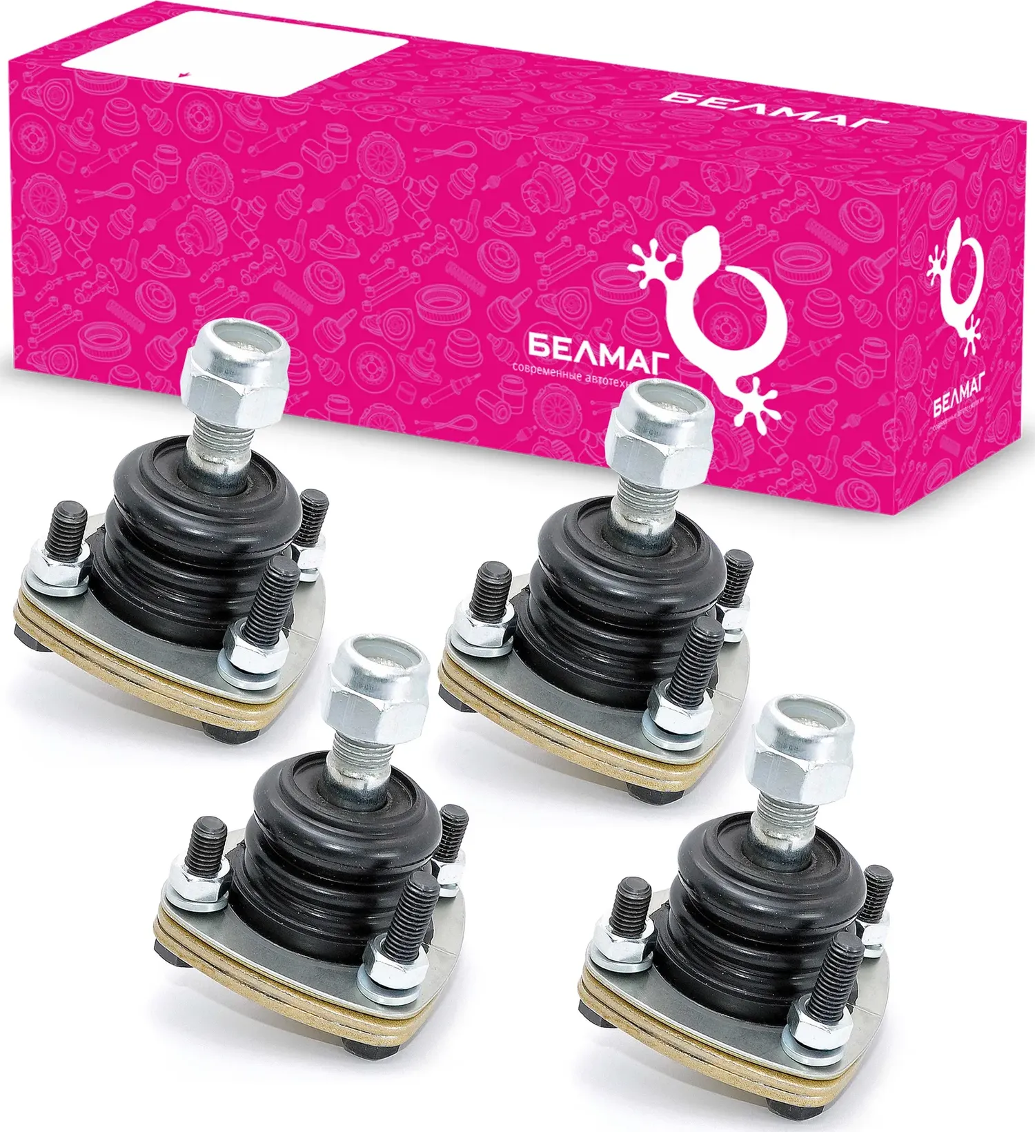 Опора шаровая ВАЗ 2121Нива-Люкс 4шт +креп. БелМаг БелМаг BM.0444 (Belmag). Артикул BM.0444