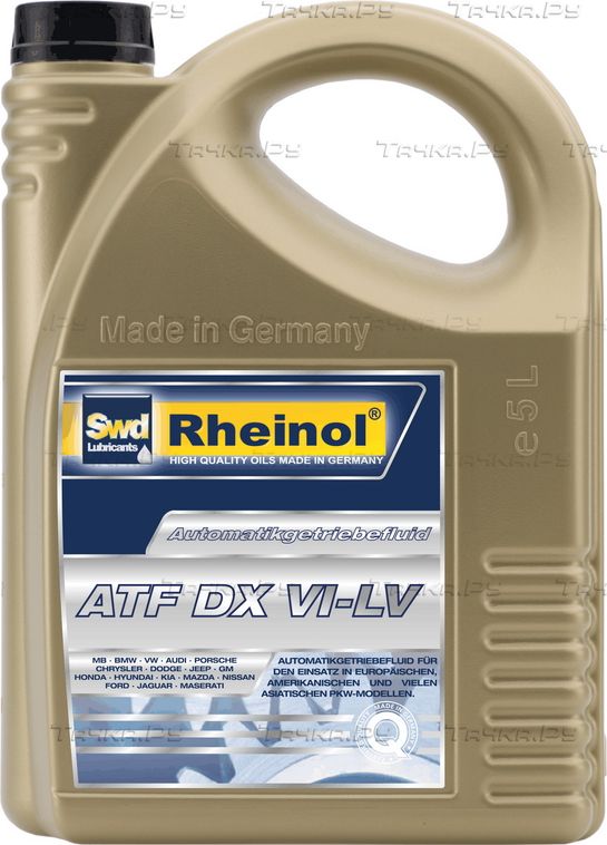 Транс. масло ATF DX VI -LV  (5 л) (Rheinol). Артикул 32847,580